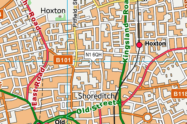 N1 6QH map - OS VectorMap District (Ordnance Survey)