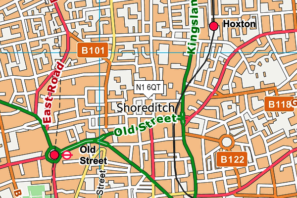 N1 6QT map - OS VectorMap District (Ordnance Survey)