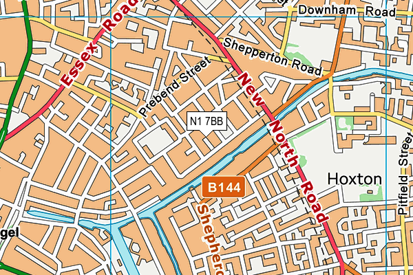 N1 7BB map - OS VectorMap District (Ordnance Survey)