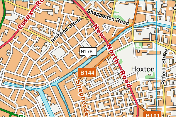 N1 7BL map - OS VectorMap District (Ordnance Survey)
