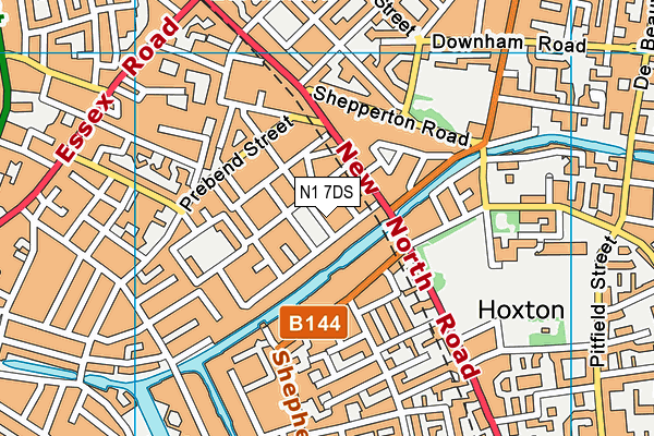 N1 7DS map - OS VectorMap District (Ordnance Survey)