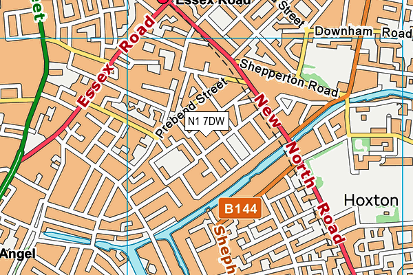 N1 7DW map - OS VectorMap District (Ordnance Survey)