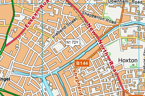 N1 7DY map - OS VectorMap District (Ordnance Survey)