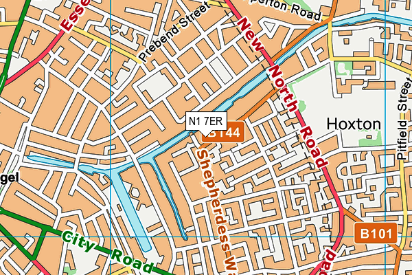 N1 7ER map - OS VectorMap District (Ordnance Survey)