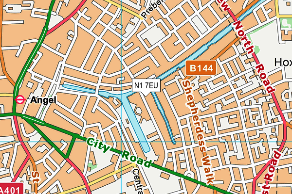 N1 7EU map - OS VectorMap District (Ordnance Survey)