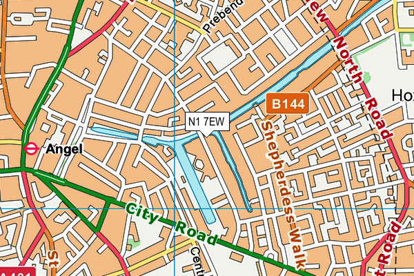 N1 7EW map - OS VectorMap District (Ordnance Survey)