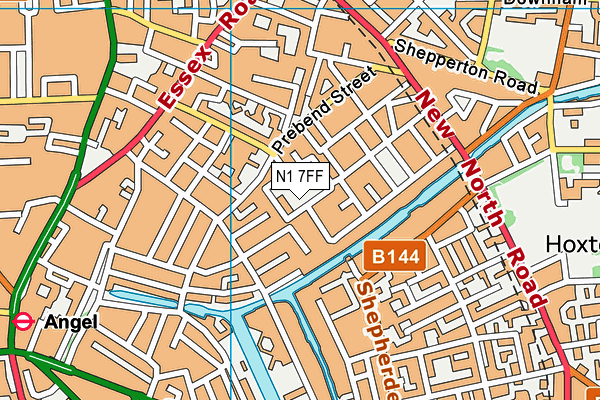 N1 7FF map - OS VectorMap District (Ordnance Survey)