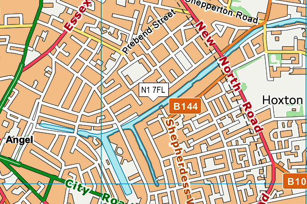 N1 7FL map - OS VectorMap District (Ordnance Survey)