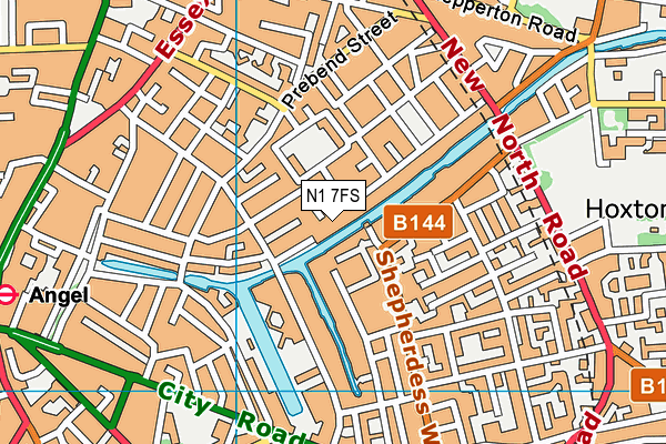 N1 7FS map - OS VectorMap District (Ordnance Survey)
