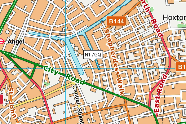 N1 7GQ map - OS VectorMap District (Ordnance Survey)