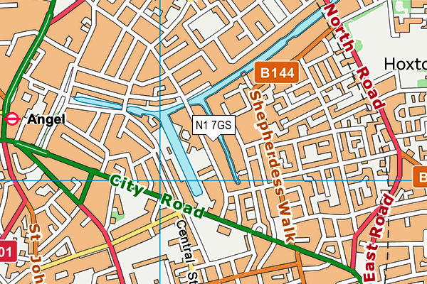 N1 7GS map - OS VectorMap District (Ordnance Survey)