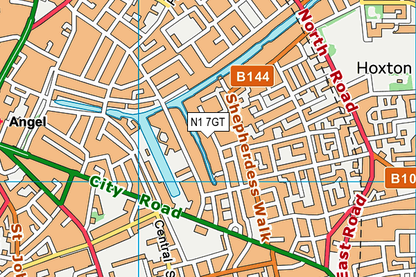 N1 7GT map - OS VectorMap District (Ordnance Survey)