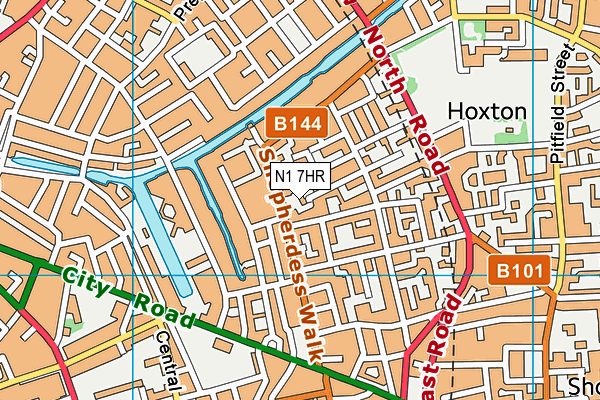 N1 7HR map - OS VectorMap District (Ordnance Survey)