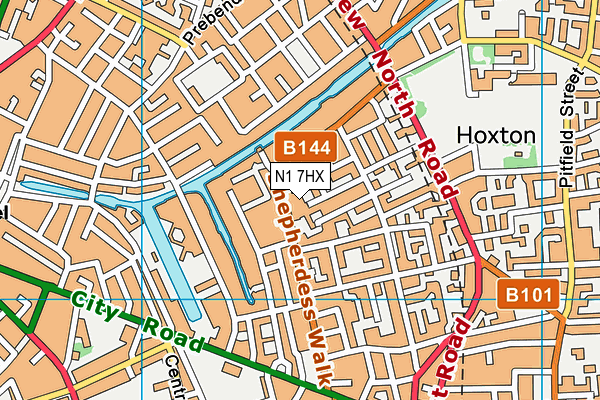 N1 7HX map - OS VectorMap District (Ordnance Survey)