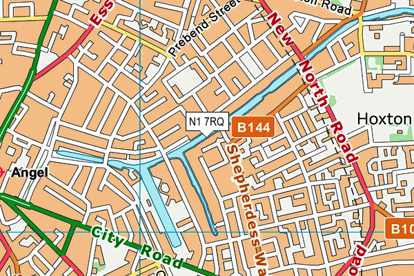 N1 7RQ map - OS VectorMap District (Ordnance Survey)