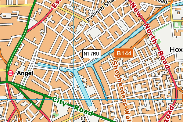 N1 7RU map - OS VectorMap District (Ordnance Survey)