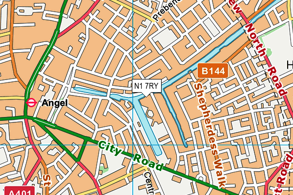 N1 7RY map - OS VectorMap District (Ordnance Survey)