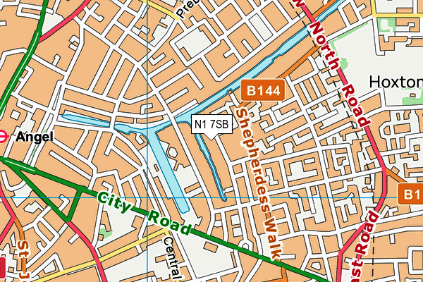 N1 7SB map - OS VectorMap District (Ordnance Survey)