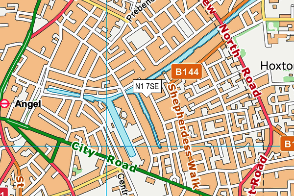 N1 7SE map - OS VectorMap District (Ordnance Survey)