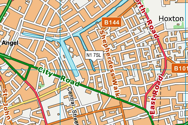 N1 7SL map - OS VectorMap District (Ordnance Survey)