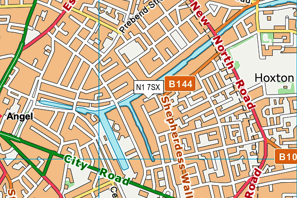 N1 7SX map - OS VectorMap District (Ordnance Survey)