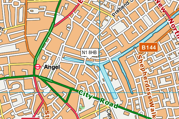 N1 8HB map - OS VectorMap District (Ordnance Survey)