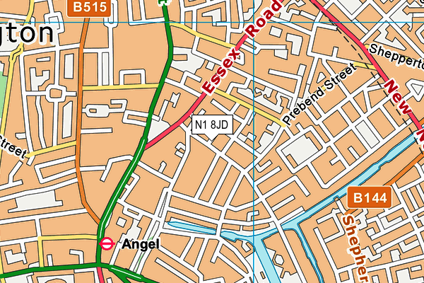 N1 8JD map - OS VectorMap District (Ordnance Survey)