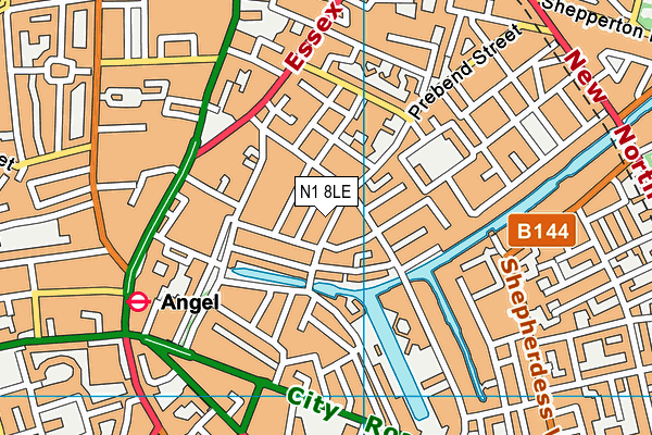 N1 8LE map - OS VectorMap District (Ordnance Survey)