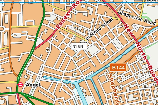 N1 8NT map - OS VectorMap District (Ordnance Survey)