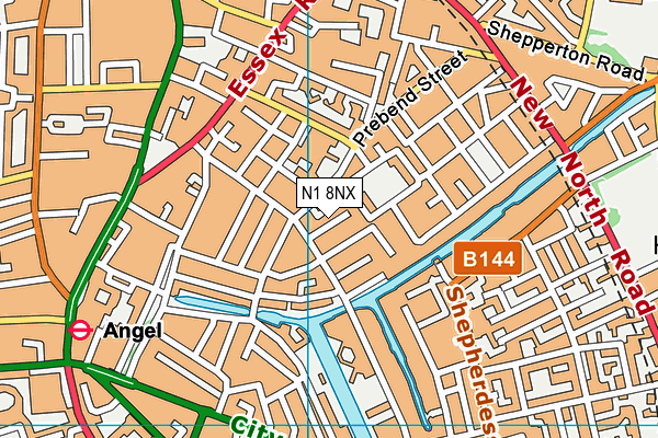 N1 8NX map - OS VectorMap District (Ordnance Survey)