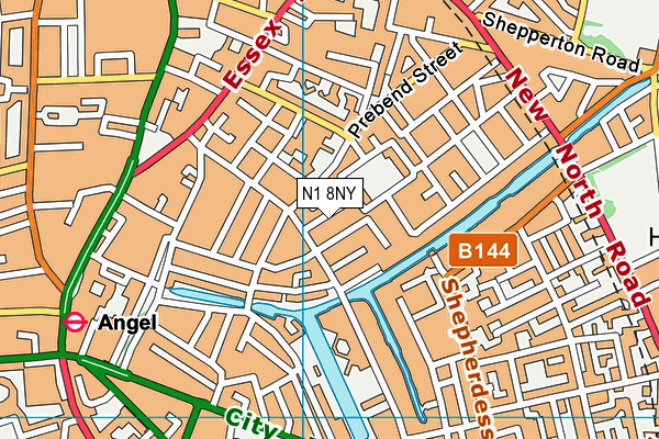 N1 8NY map - OS VectorMap District (Ordnance Survey)