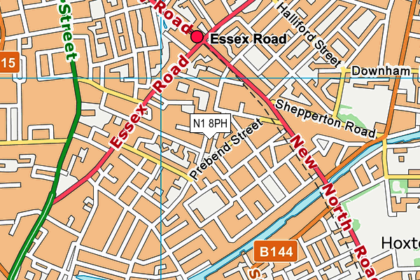 N1 8PH map - OS VectorMap District (Ordnance Survey)