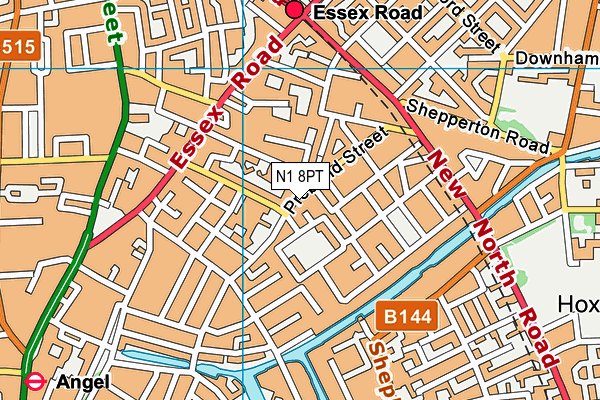 N1 8PT map - OS VectorMap District (Ordnance Survey)