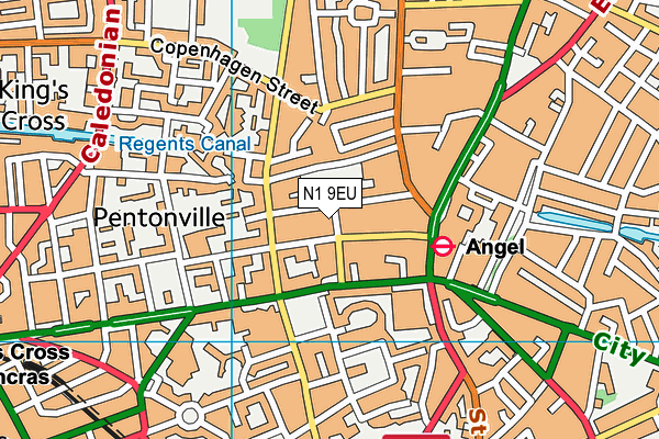 N1 9EU map - OS VectorMap District (Ordnance Survey)