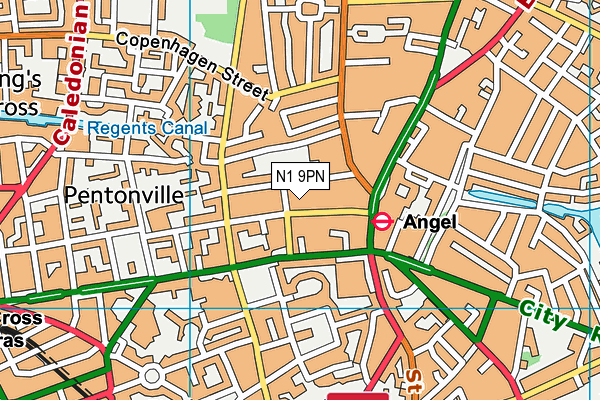 N1 9PN map - OS VectorMap District (Ordnance Survey)