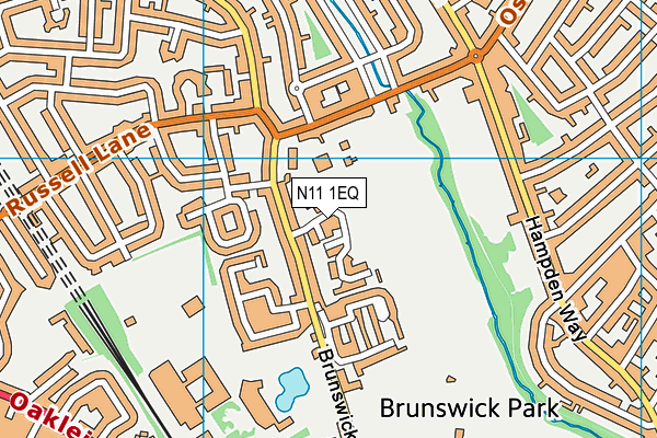 N11 1EQ map - OS VectorMap District (Ordnance Survey)