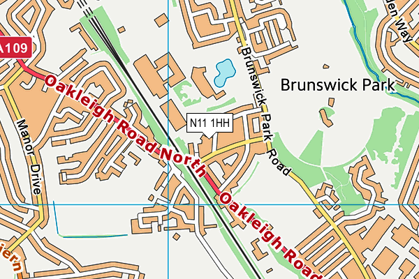 N11 1HH map - OS VectorMap District (Ordnance Survey)