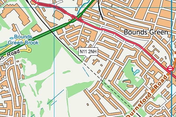 N11 2NH map - OS VectorMap District (Ordnance Survey)