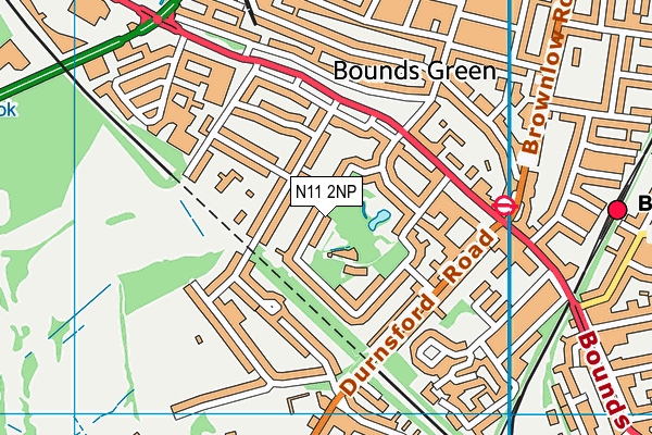 N11 2NP map - OS VectorMap District (Ordnance Survey)