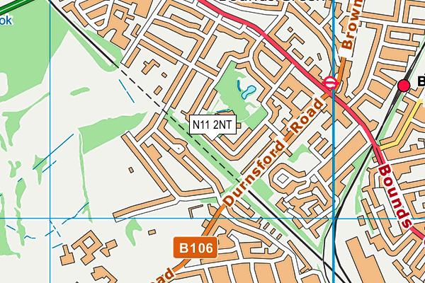 N11 2NT map - OS VectorMap District (Ordnance Survey)