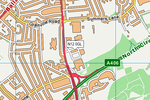 Finchley Lido Leisure Centre map (N12 0GL) - OS VectorMap District (Ordnance Survey)