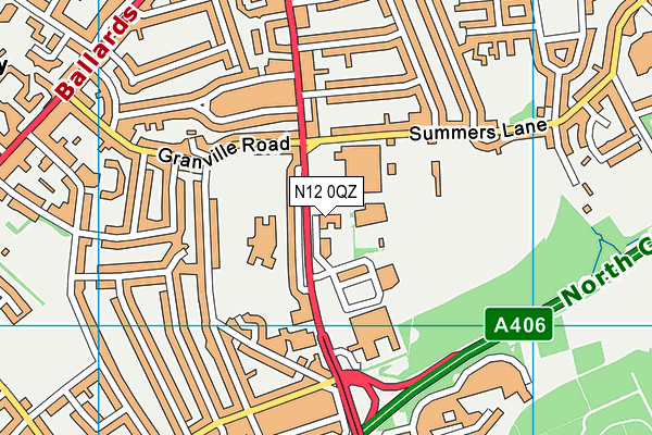 David Lloyd (Finchley) map (N12 0QZ) - OS VectorMap District (Ordnance Survey)