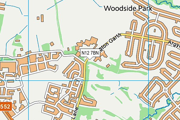 Frith Manor Primary School map (N12 7BN) - OS VectorMap District (Ordnance Survey)