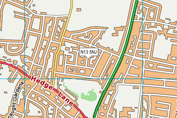 N13 5NJ map - OS VectorMap District (Ordnance Survey)