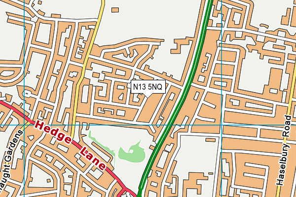 N13 5NQ map - OS VectorMap District (Ordnance Survey)