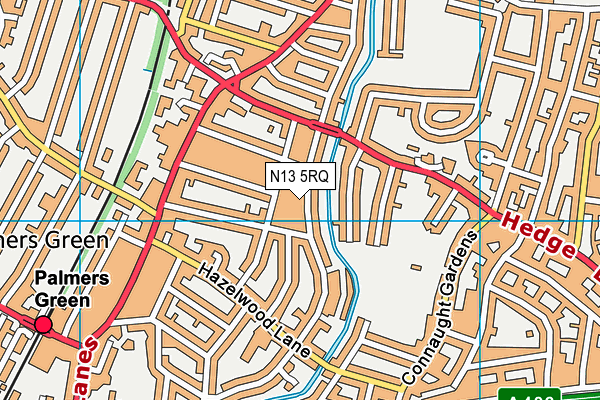 N13 5RQ map - OS VectorMap District (Ordnance Survey)