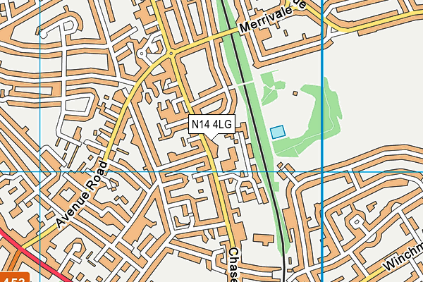 Wolfson Hillel Primary School map (N14 4LG) - OS VectorMap District (Ordnance Survey)