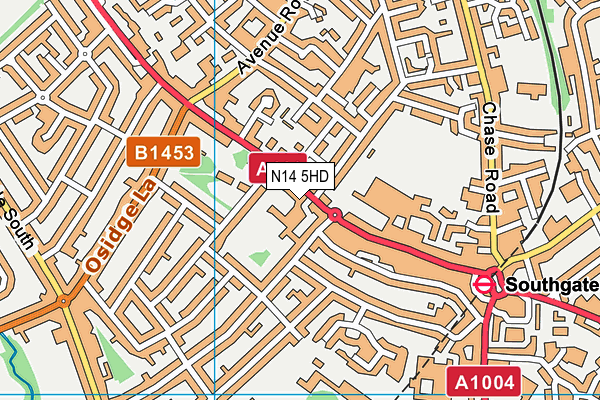 Osidge Primary School map (N14 5HD) - OS VectorMap District (Ordnance Survey)