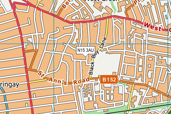 N15 3AU map - OS VectorMap District (Ordnance Survey)