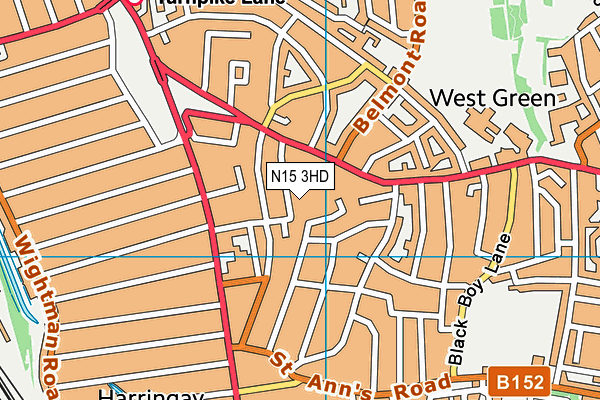 St John Vianney RC Primary School map (N15 3HD) - OS VectorMap District (Ordnance Survey)